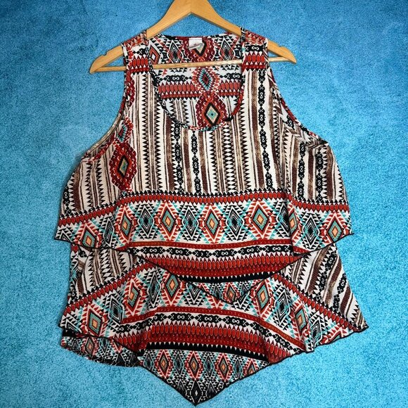 Vintage Libian Boho Cami Tank - 2XL Layered Look - Picture 1 of 9